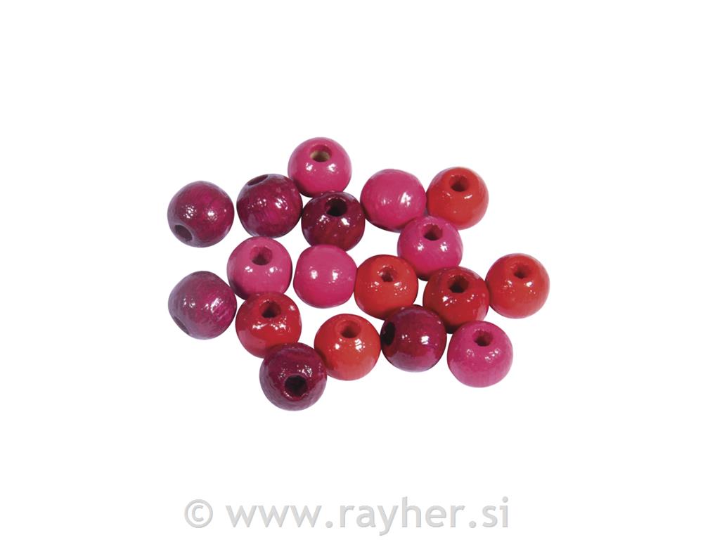 Drvene perle 6mm, crvene, 116 kom