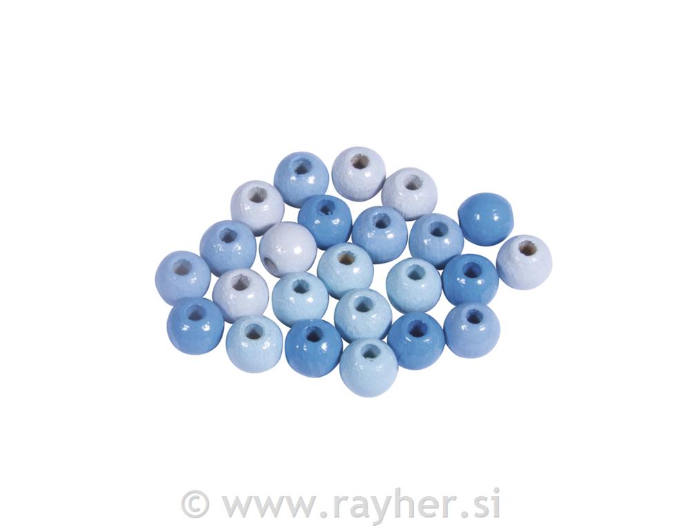 Drvene perle 6mm, sv.plave, 116 kom