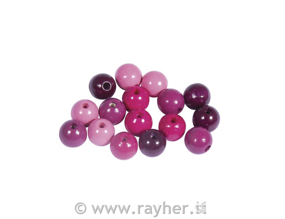 Drvene perle 10mm, boja jagode, 52 kom