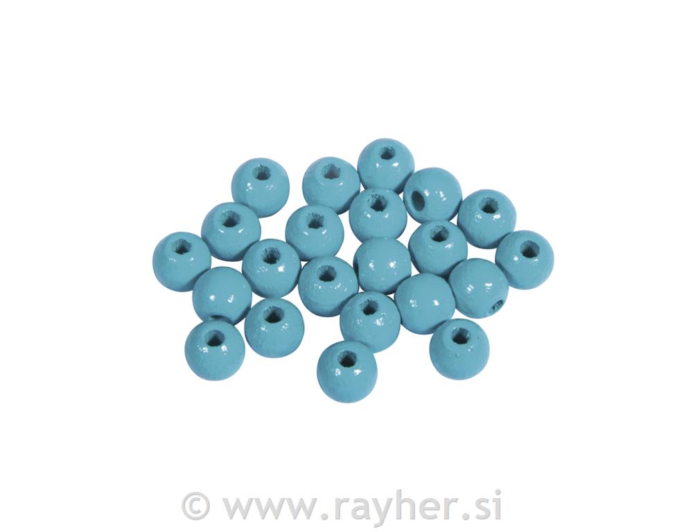 Drvene perle 6mm, tirkiz, 115 kom