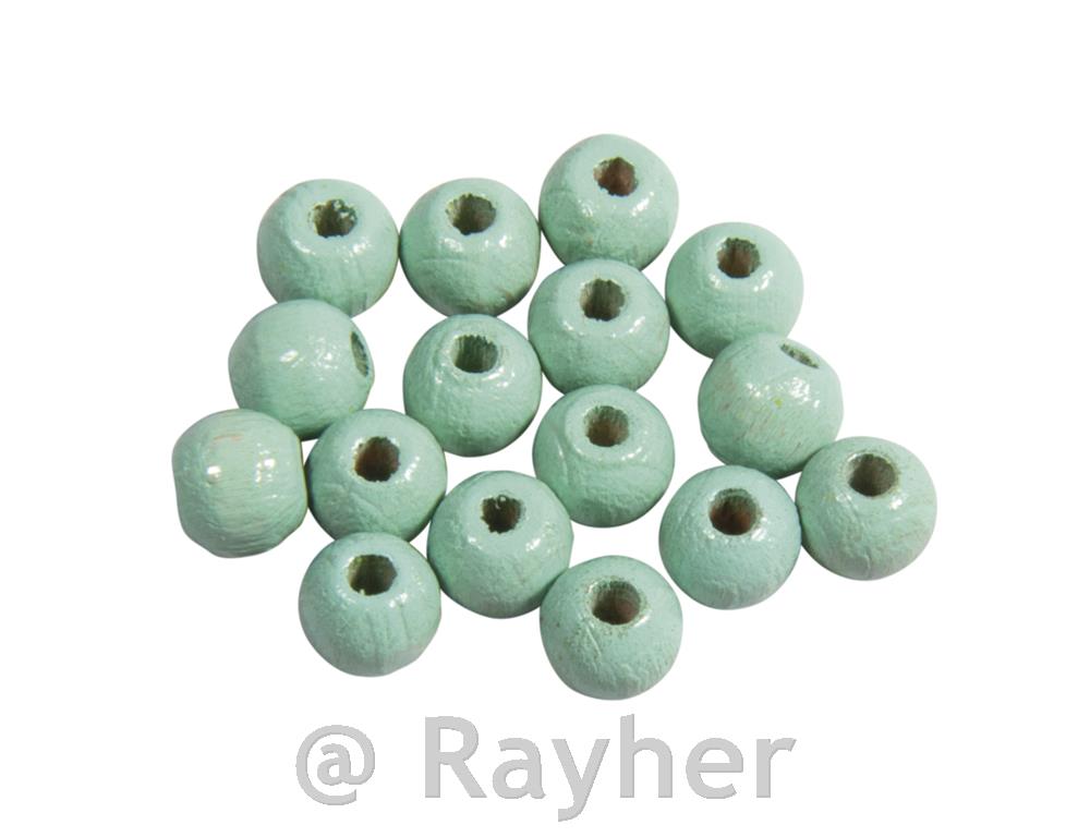 Perle drvo, polirana, 6mm na zelenom5 komada