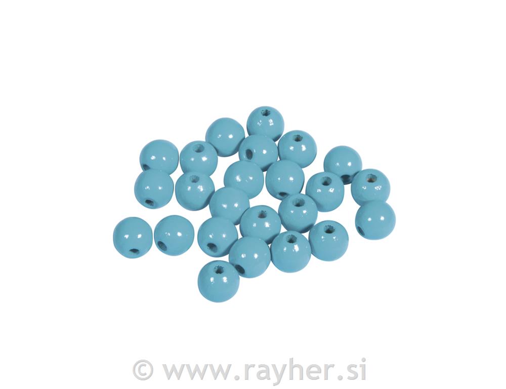 Drvene perle 8mm, tirkiz, 82 kom