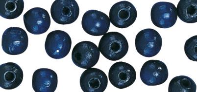 Perle drvo, polirana, 8mm tamno plava