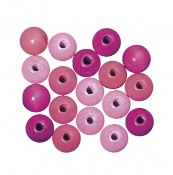 Perle lesene, pološčene, 8mm, pink toni, 82 kosov