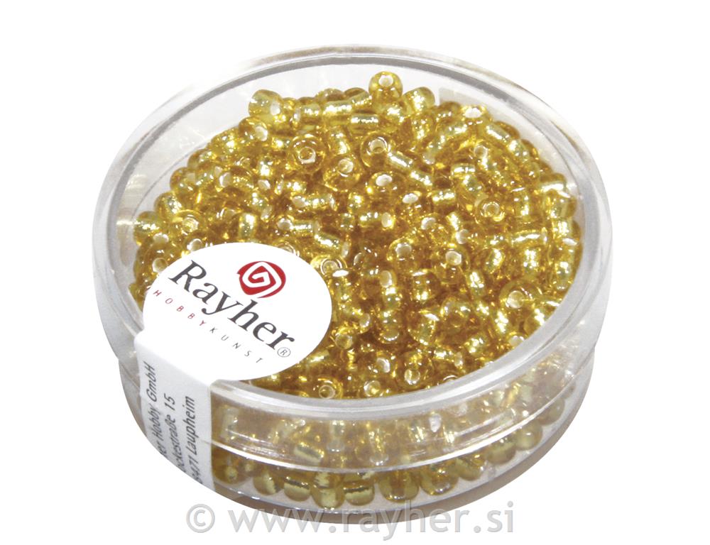 Perle s srebrno sredino, 2,6 mm o, zlate, 16 g