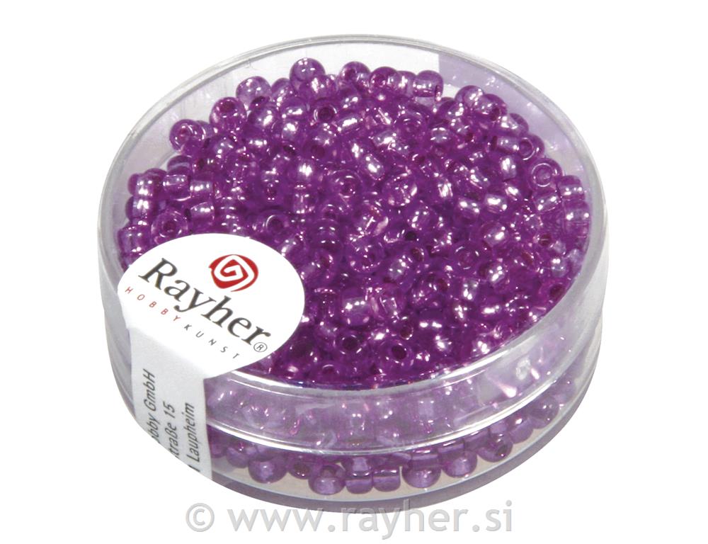 Perle s srebrno sredino, 2,6 mm o, lila, 16 g