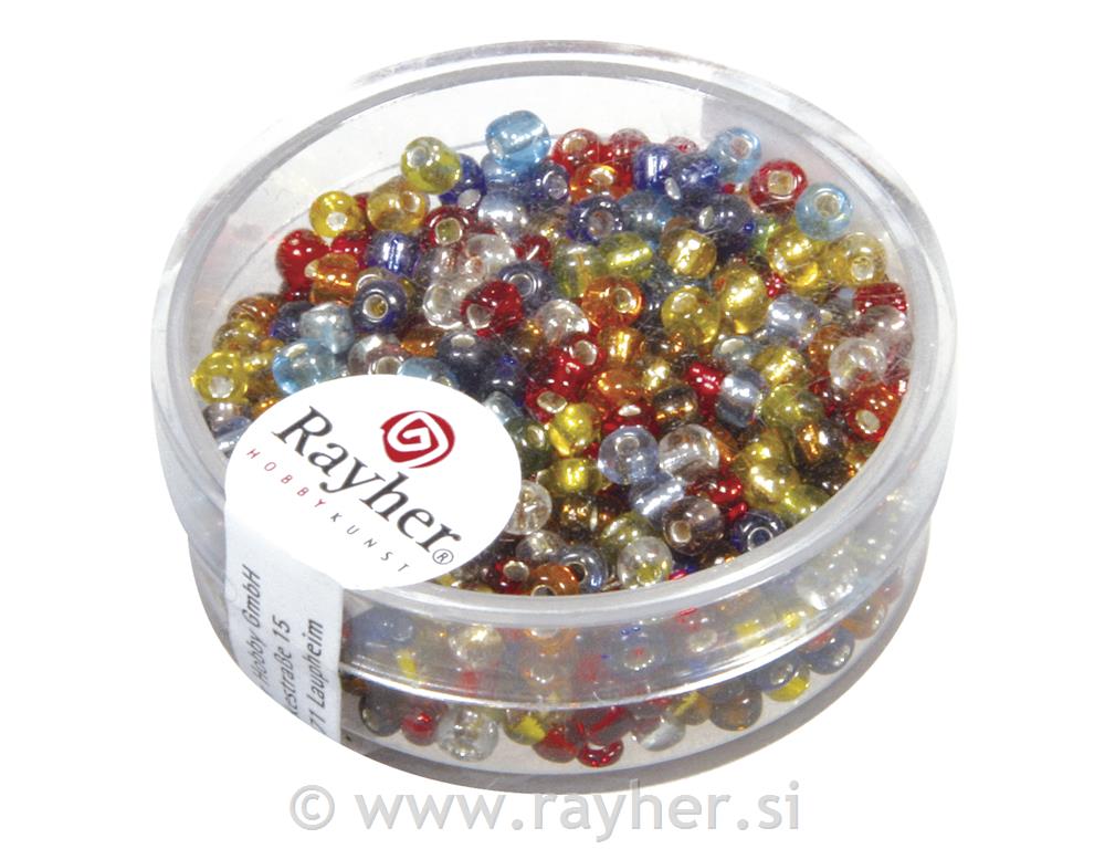 Perle sa središtem srebra, 2.6 mm o, mješovita, 16 g