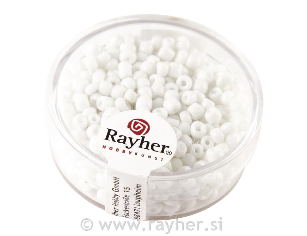 Perle opak, 2.6 mm o, bijeli, 17g