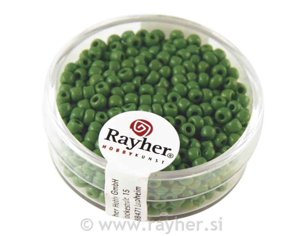 Perle opak, 2,6 mm o, zeleno, 17g