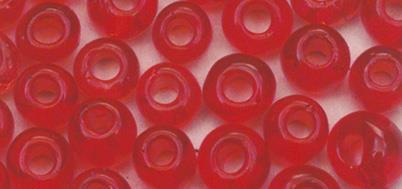 Perle trasparentne, 2,6 mm, crvene, 17g