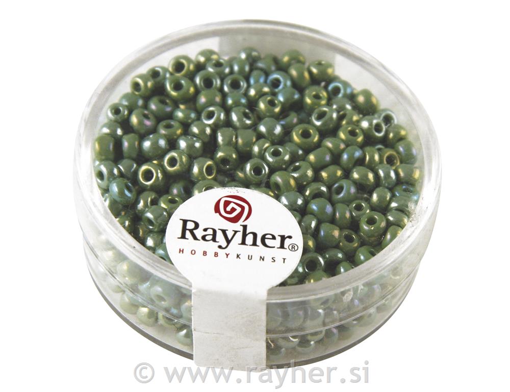 Perle opak, 2,6 mm o, zeleno, 17g