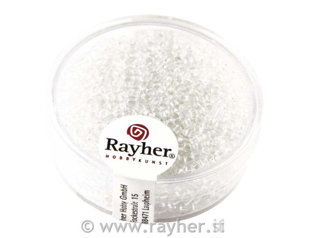 Rocailles, 2 mm o, transparent, crystal,