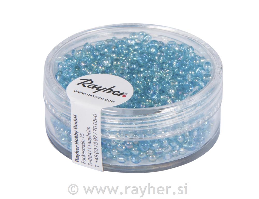 Perle transparen, 2 mm, tirkiz, 17g