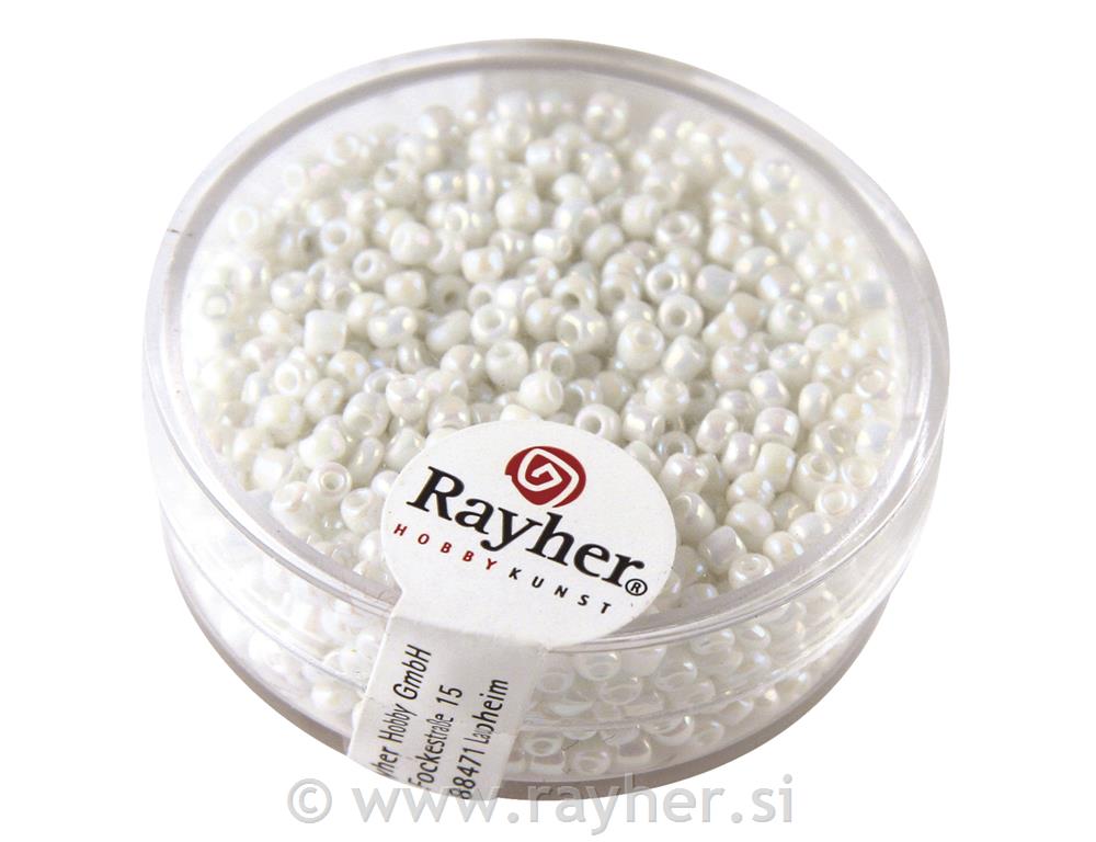 Perle opak sjajni, 2 mm, bijela, 17 g