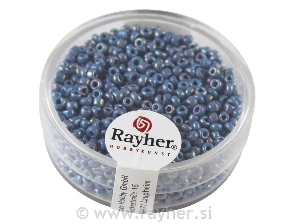 Perle opak sjajni, 2 mm, svijetlo plava, 17 g