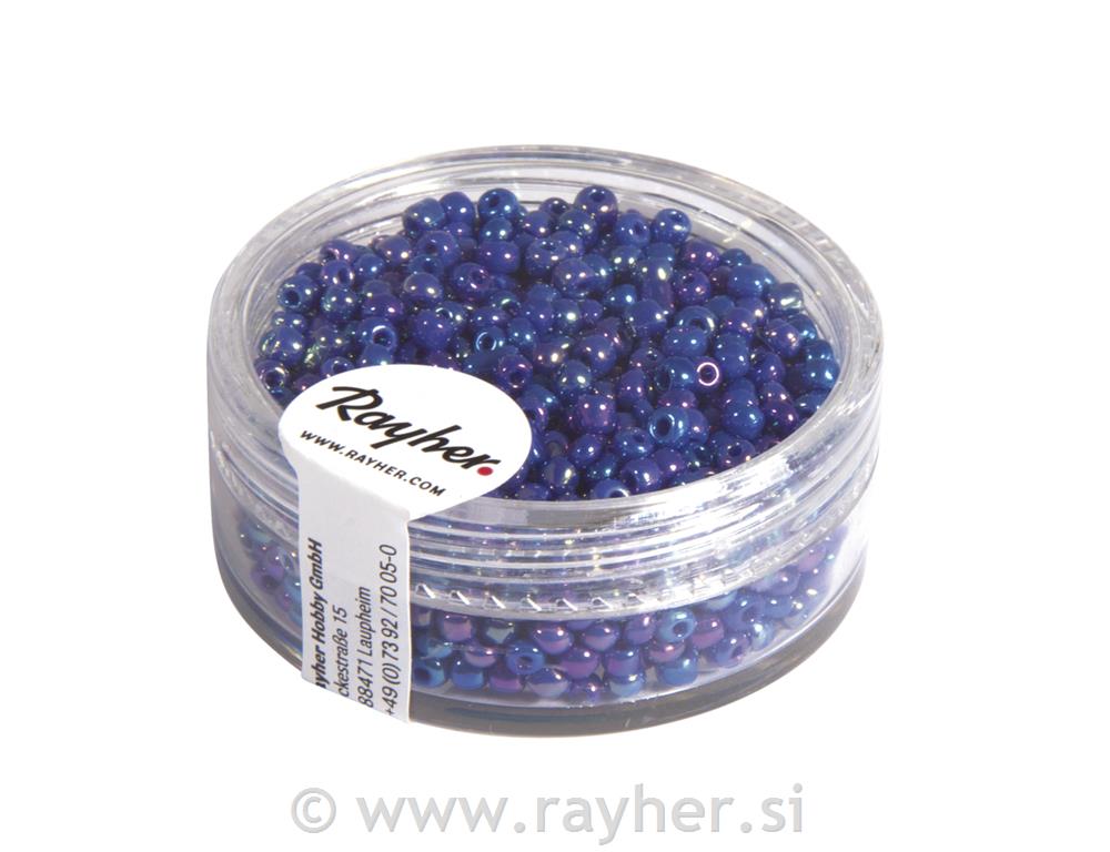 Perle opak sjajni, 2 mm, tamno plava 17g
