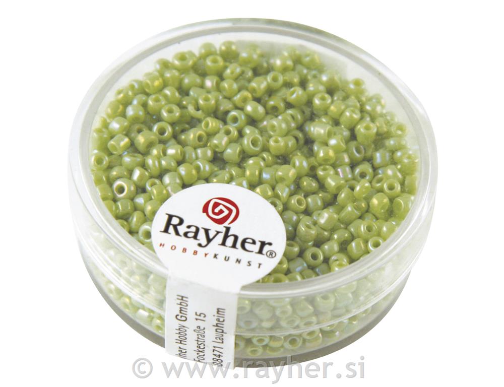 Perle opak sjajni, 2 mm, svijetlo zelena, 17 g