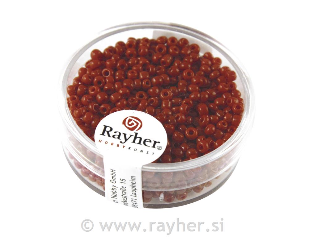 Perle opak, 2 mm o, crveno, 17g