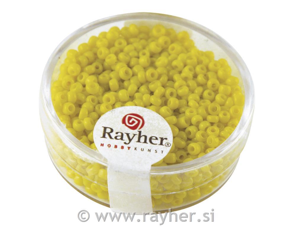Perle opak, 2 mm o, rumene, 17g