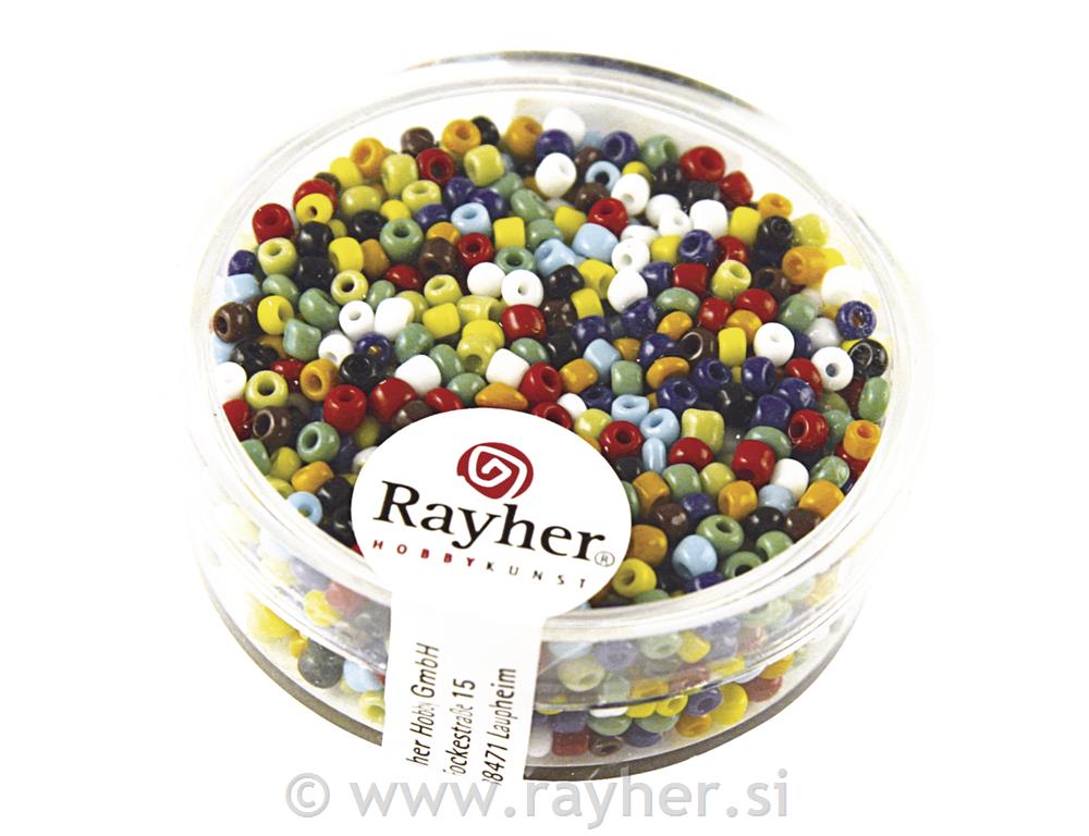 Perle opak, 2 mm o, mješoviti, 17g