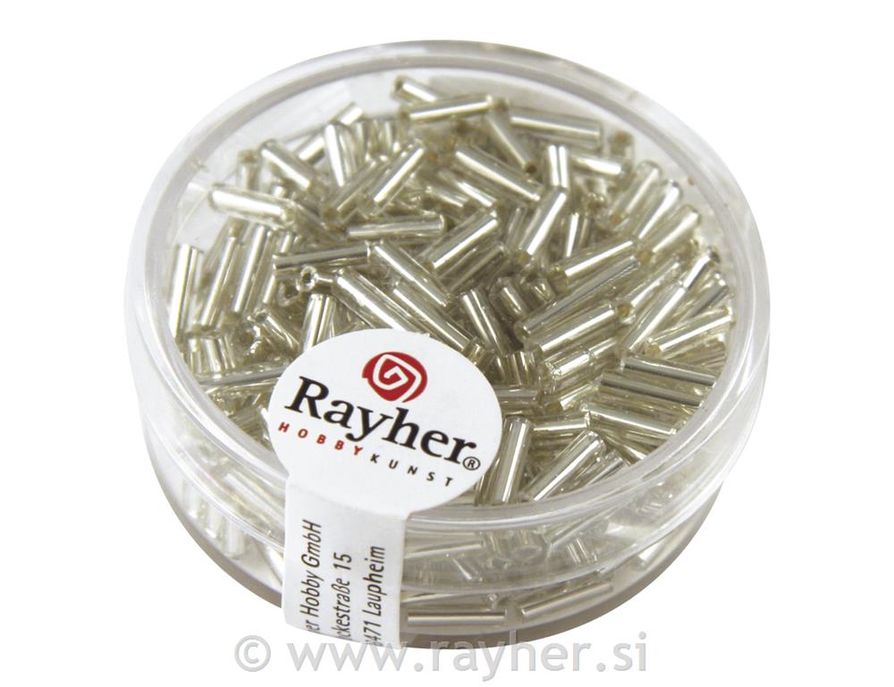 Glass sticks, 7/2 mm, with silver inlet,