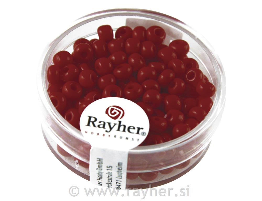 Indian beads, 4,5 mm o, red, box 17g
