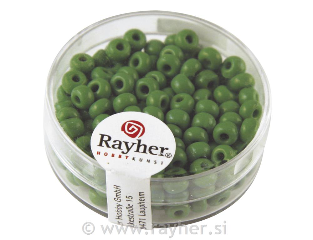 Perle indijanske, 4,5 mm o, zeleni, 17g