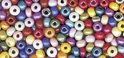 Perle s kovinskim leskom, 2,6 mm o, mešane, 17g