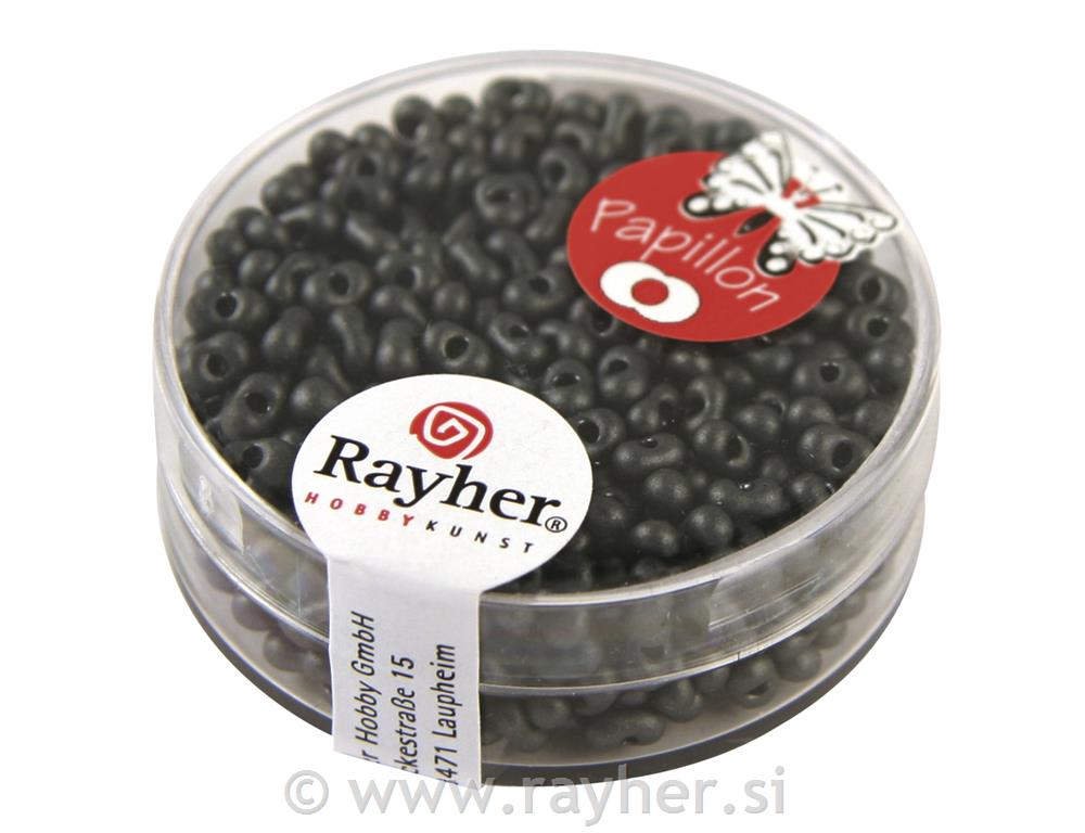 Perle metulji, 2x4 mm , siva, 18 g
