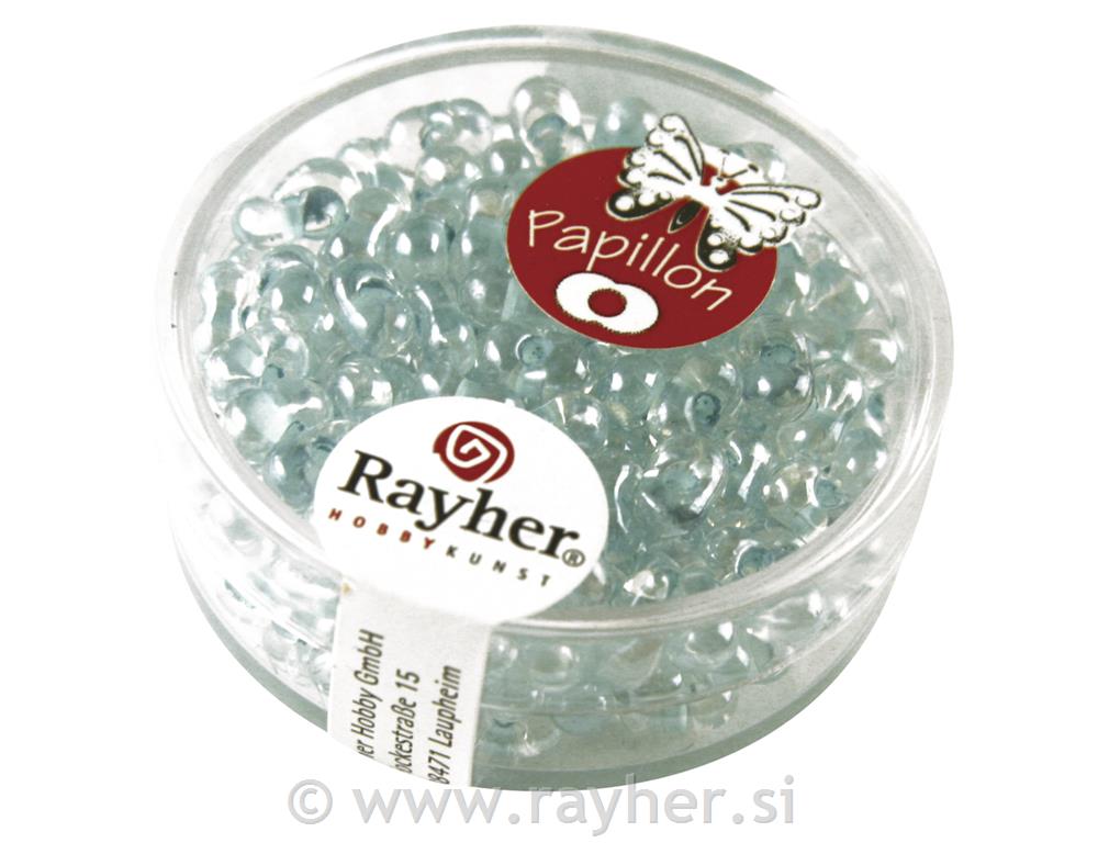 Perle leptiri, 3,2x6,5 mm, menta zelena,18 g