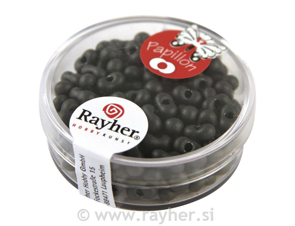 Perle metulji, 3,2x6,5 mm, sive, 18 g