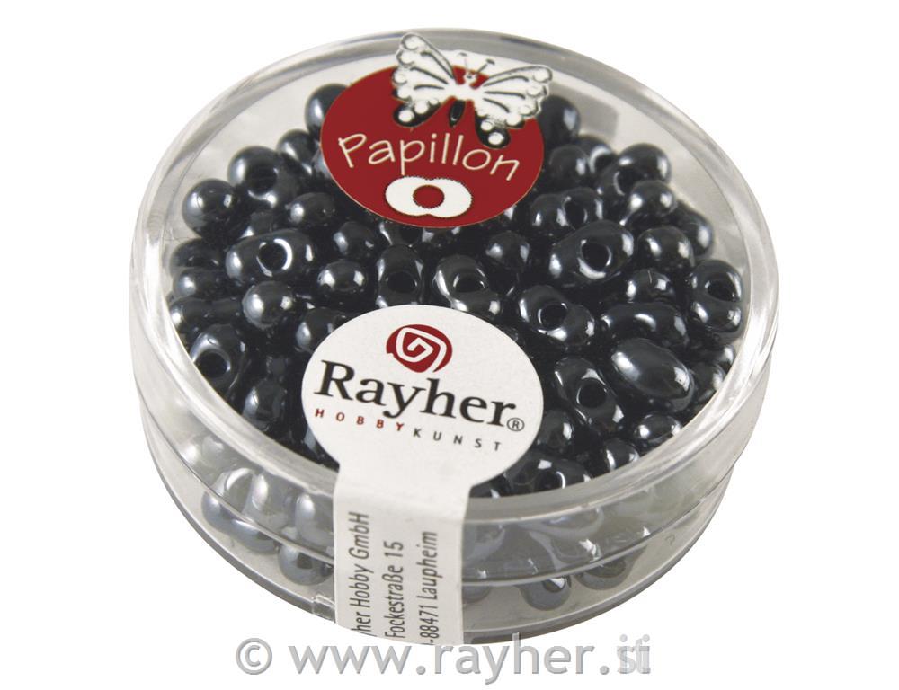 Perle metulji, 3,2x6,5 mm, antracit, 18 g