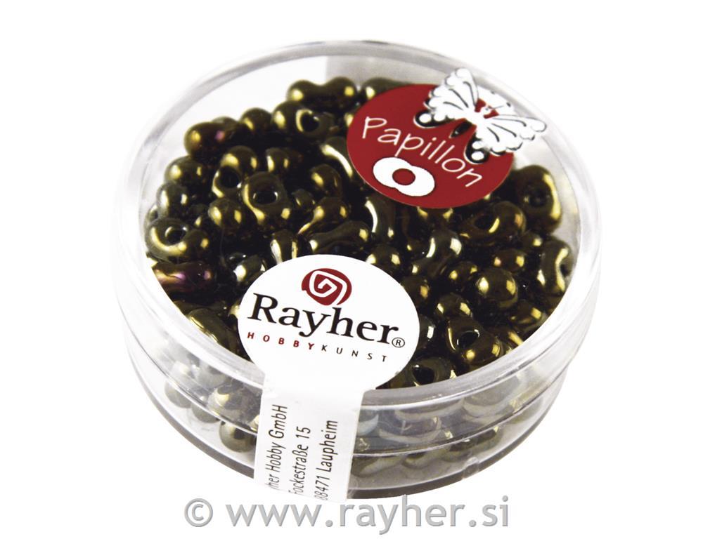 Perle leptiri 3,2x6,5 mm, bakar zlato, 18 g
