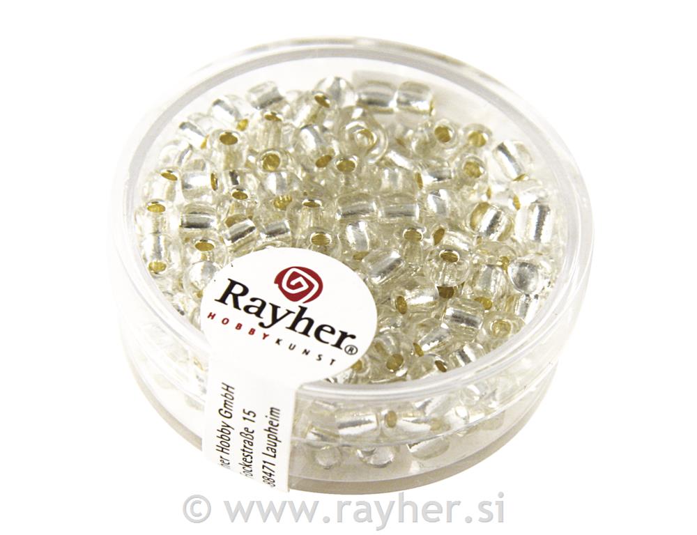 Perle, 4 mm o, srebrno središte, srebro, 17 g