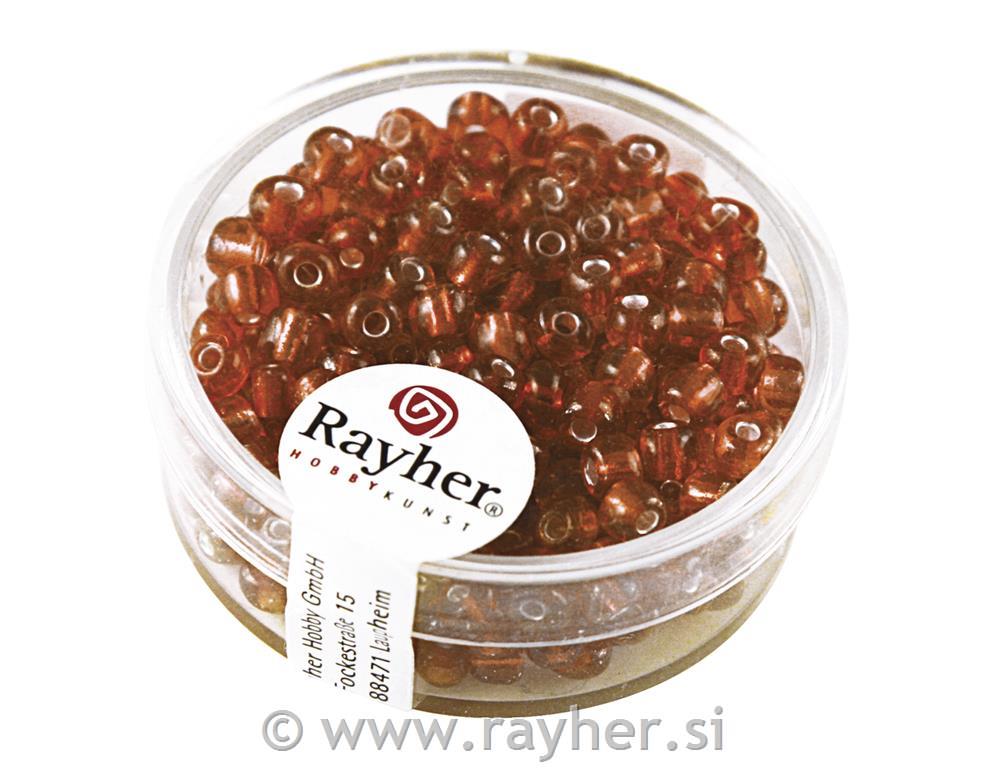 Perle, 4 mm o, srebrno središte, narančasta, 17 g
