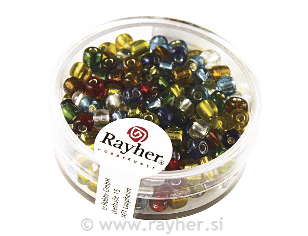Perle, 4 mm o, srebrno središte,mješano,17g