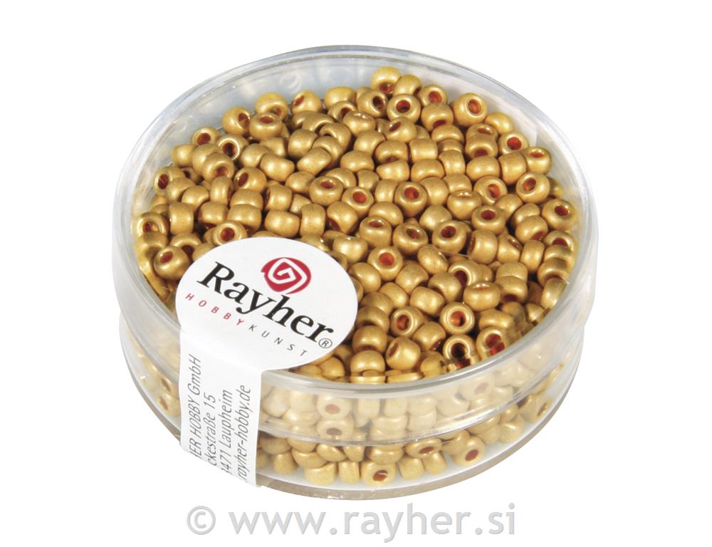 Perle metalik,okrugle, zlatno žuta, od 2do 6 mm, 17 g