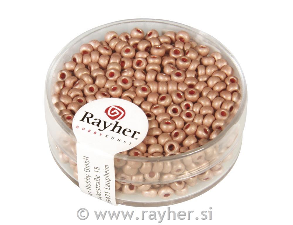 Perle metalik,okrugle, naranče, 2.6 mm 17 g