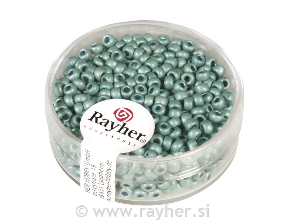 Perle metalik,okrugle, tirkiz, 2,6 mm do17 g