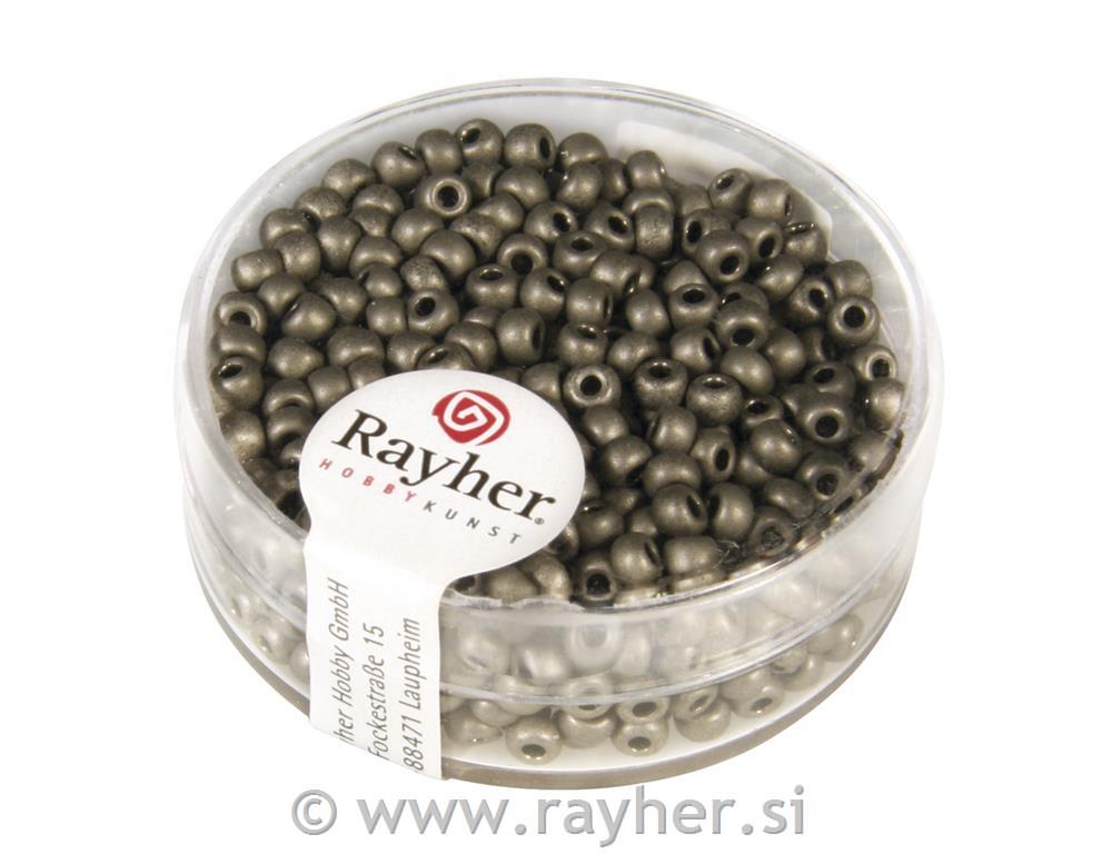 Perle metalik,okrugle, antracit, 2,6 mmdo 17 g