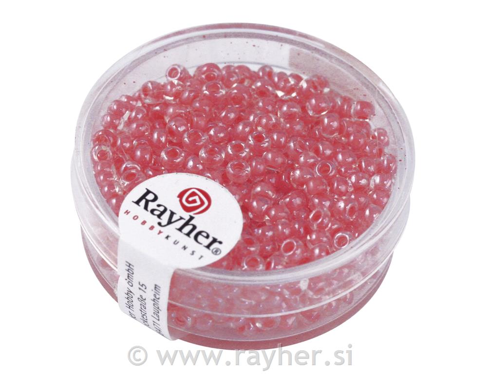 Perle "Arktika", okrogle, svetleče, rdeče, 2,6 mm o, 17 g