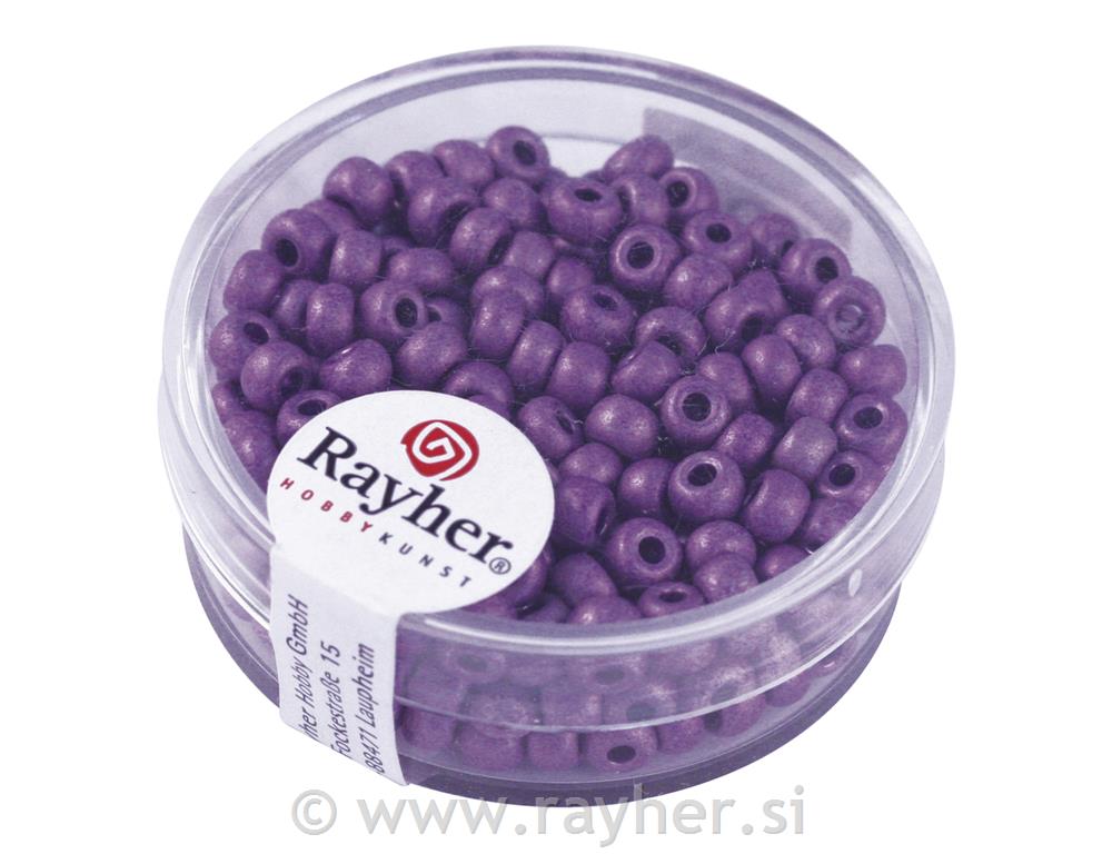 Perle metalik, okrugla, ljubičasti, 4 m,17 g