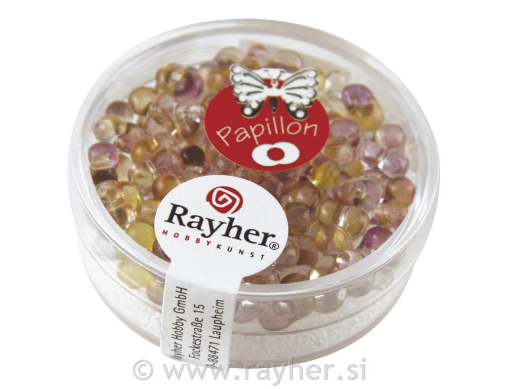 Perle leptiri, 3,2x6,5 mm, dva tona, orhideja, 10g ,isključeni