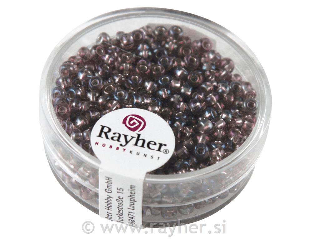 Perle,rainbow, srebrno središte, oko 2.6mm, sv.vijolić, 17g
