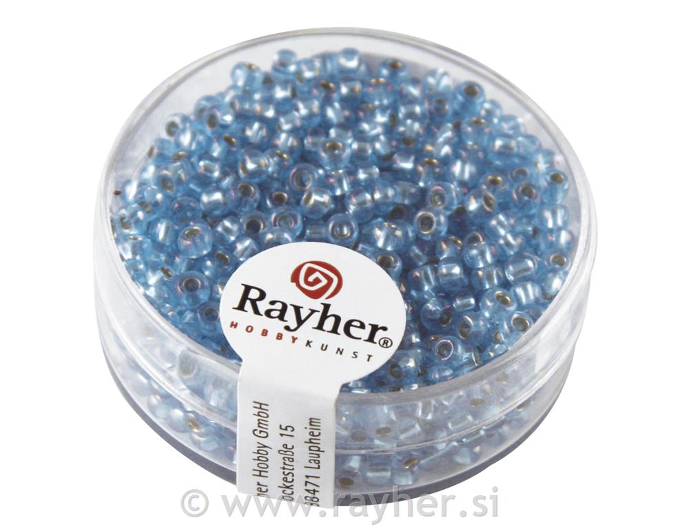 Perle,rainbow, srebrno središte, oko 2.6mm, azurno