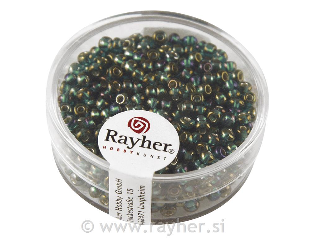 Perle,rainbow,srebrno središte, oko 2.6mm, smaragd, 17g