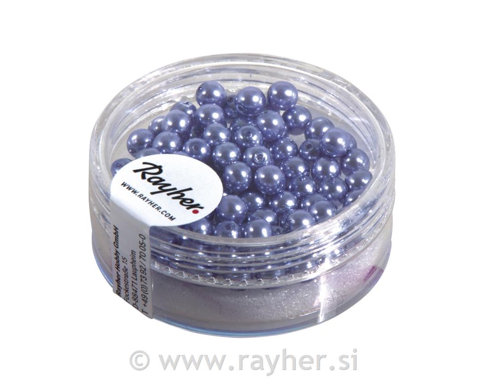Perle steklene "Renaissance", lila, o 4 mm, 85 kom.