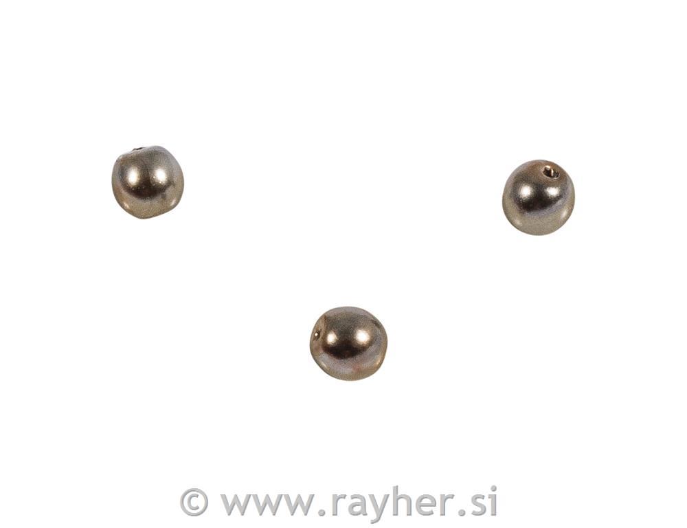 Perle staklo "Renaissance", 4mm, smeđe,85 kom