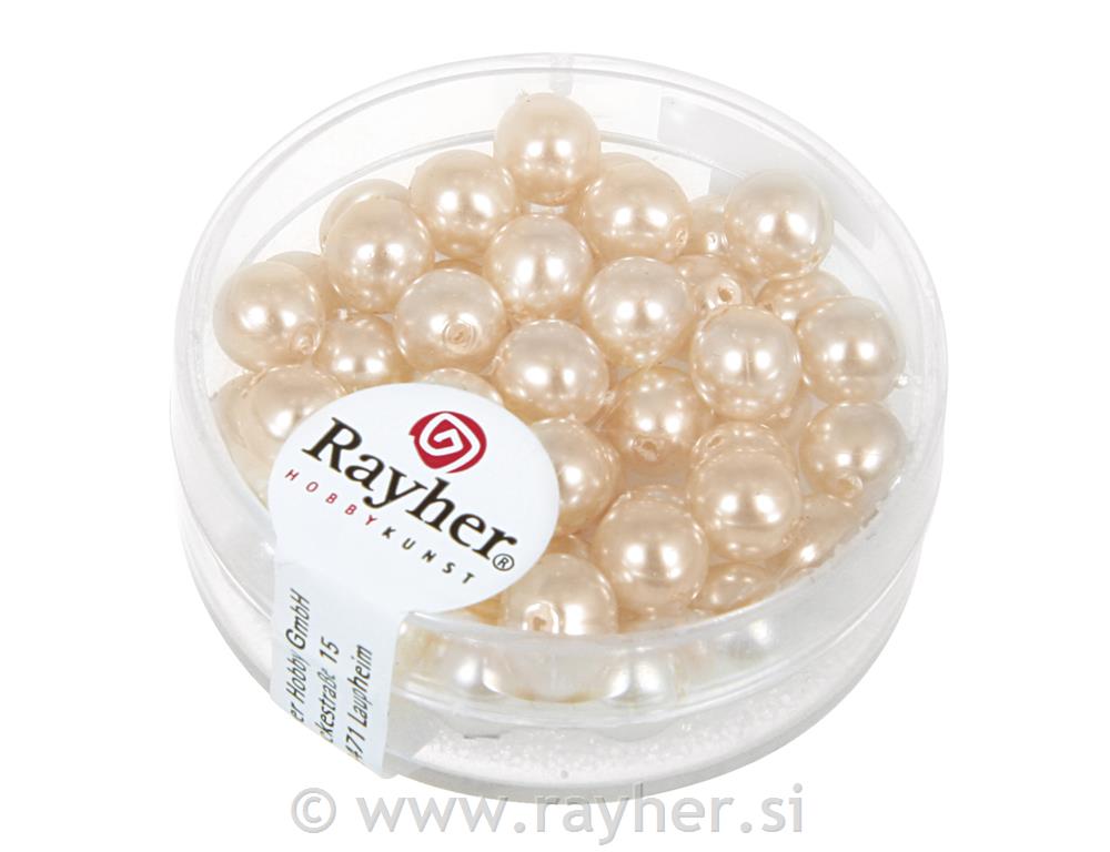 Perle staklo "Renaissance", pr.roza, oko6 mm, 45 kom.