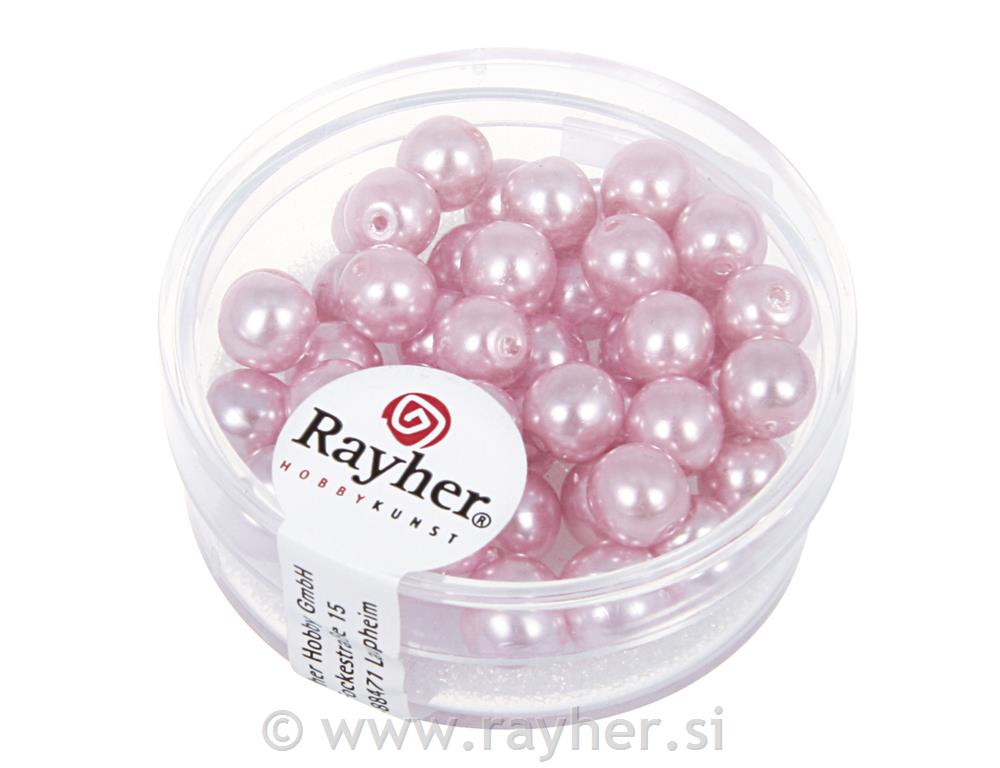 Perle staklo "Renaissance", orhideja, oko 6 mm, 45 kom.